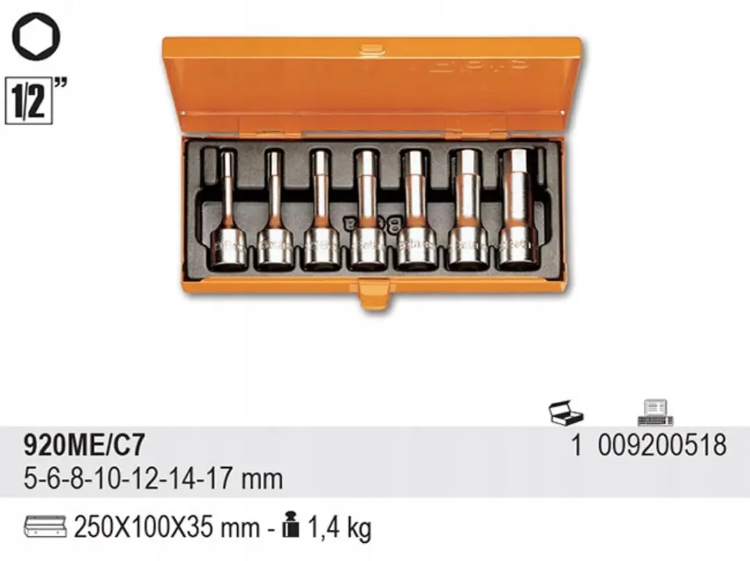 Beta 7-delige Dopset 1/2" 5-17mm - 920ME/C7