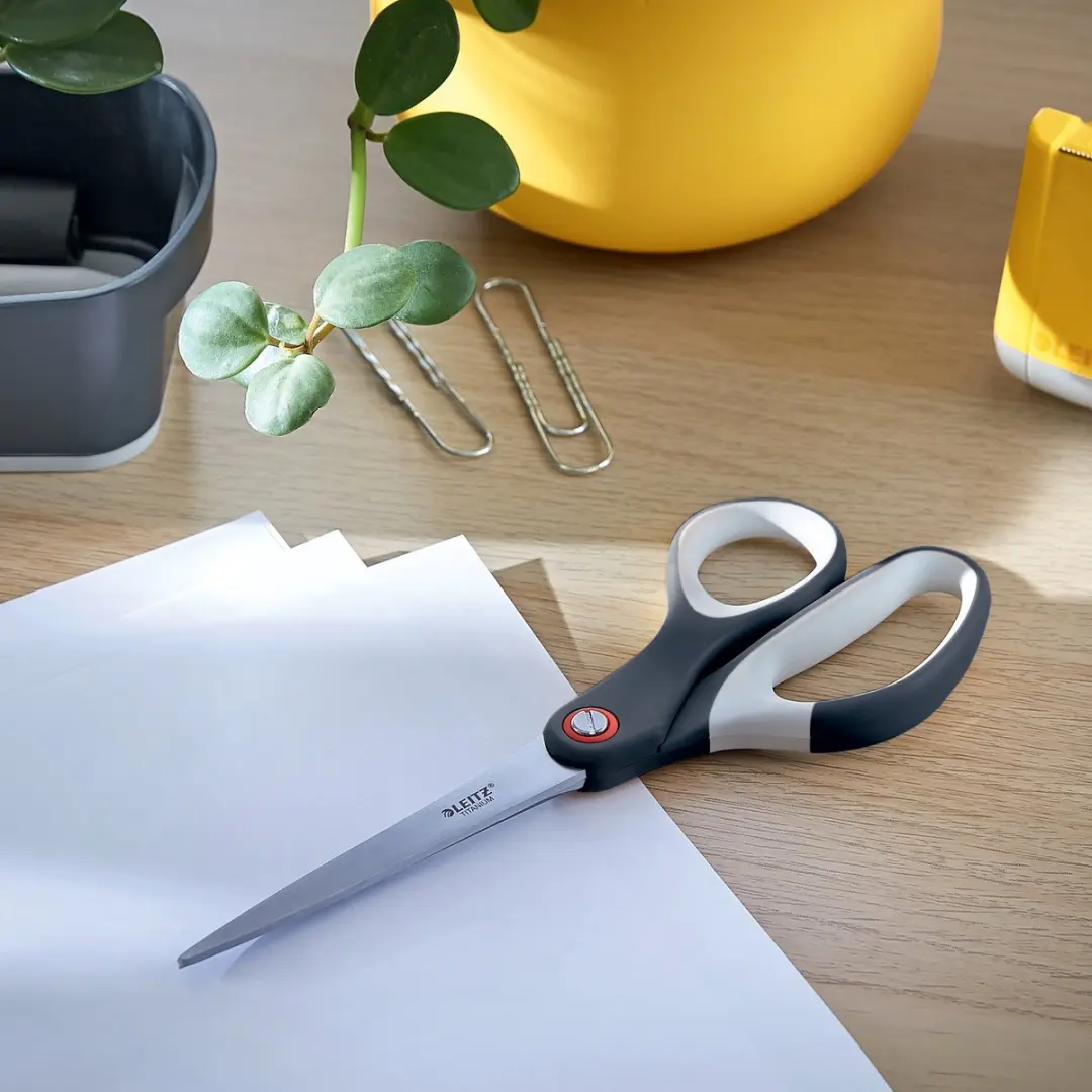 Leitz Tweehandige Titanium Schaar - Fluweel Grijs