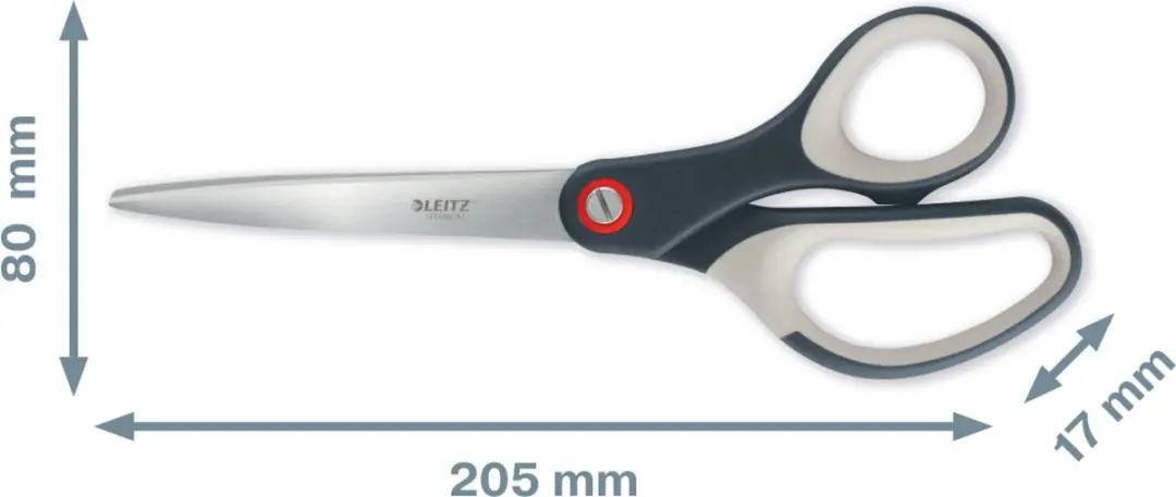 Leitz Tweehandige Titanium Schaar - Fluweel Grijs - afbeelding 6 van 6
