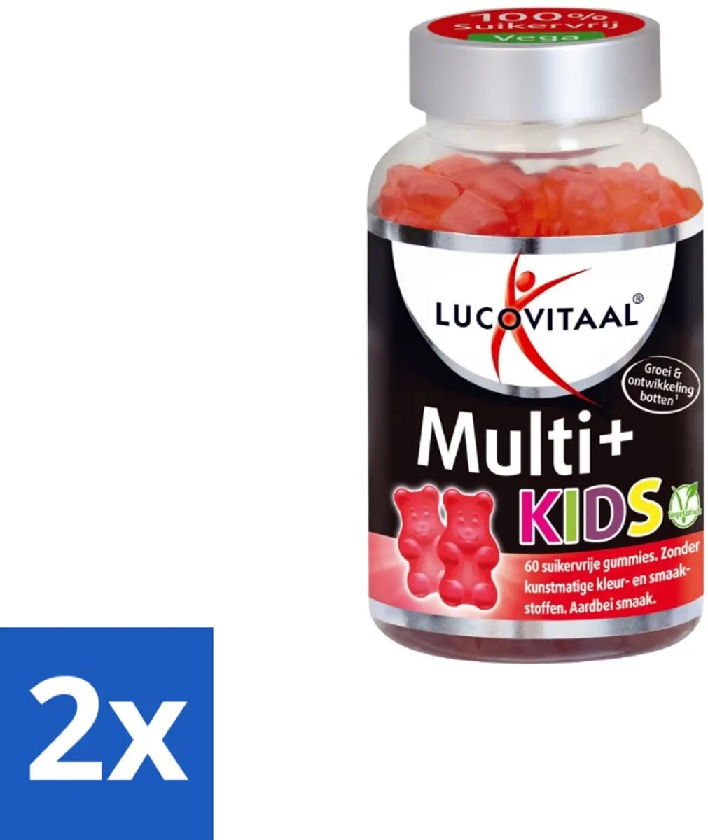 Lucovitaal Multi+ Kids Aardbei Gummies
