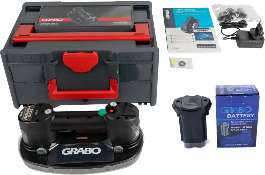 Grabo Plus in Koffer Elektrische Vacuümzuiger - 120 kg Hefvermogen - Zwart