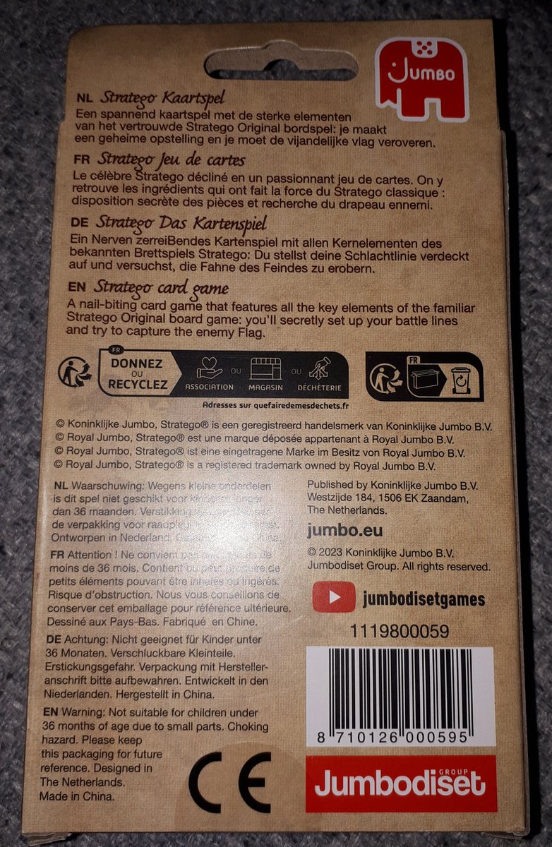 Jumbo card game Stratego - kaartspel - val aan en verover de vlag