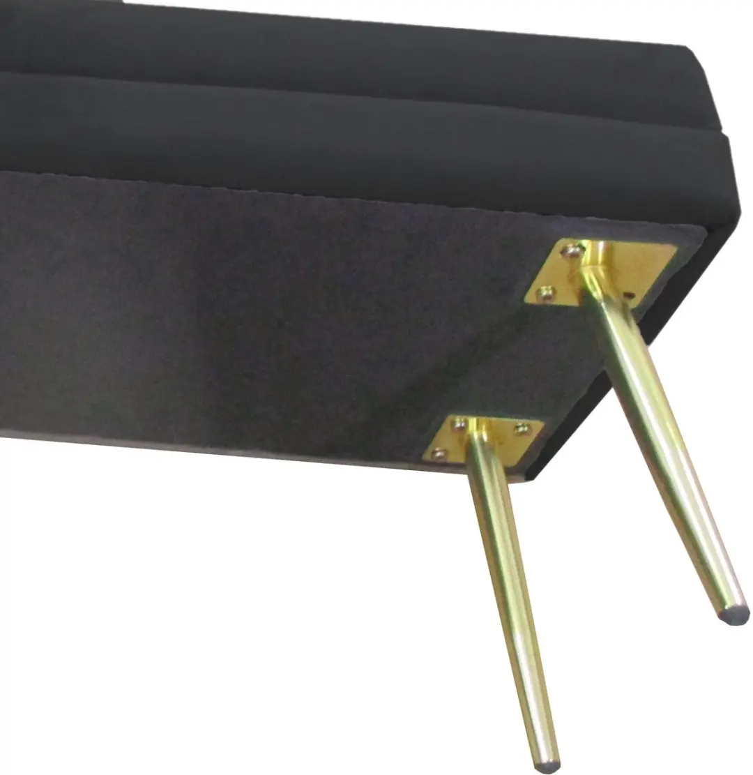 Homcom Sitzbank - 100x37,5x42cm - 1 Vak - Zwart - afbeelding 2 van 6