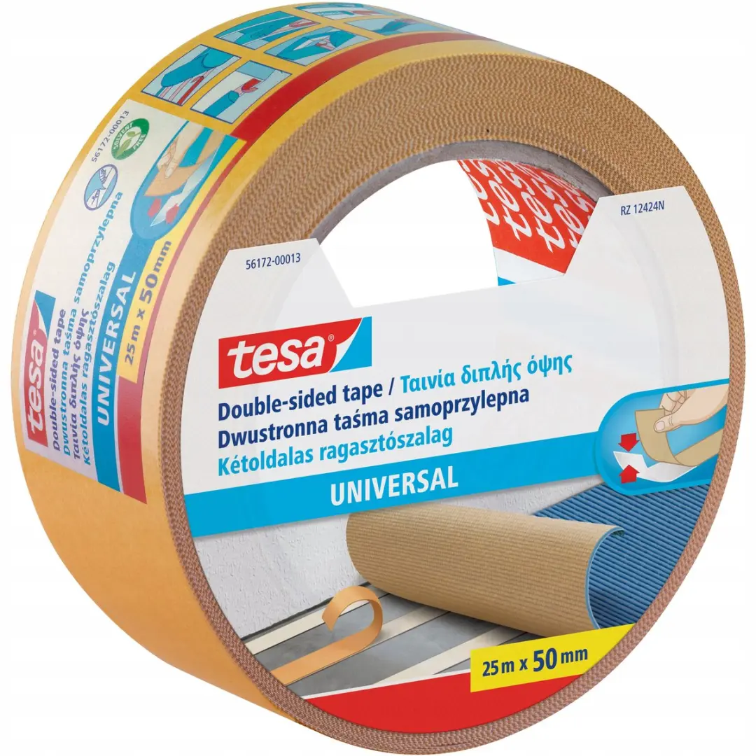 Tesa Dubbelzijdige Tapijtlijm Tape 25m x 50mm