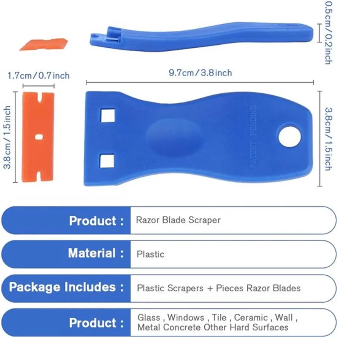 ECTEATOY Kunststof Schraper Set 32 Stuks - Blauw