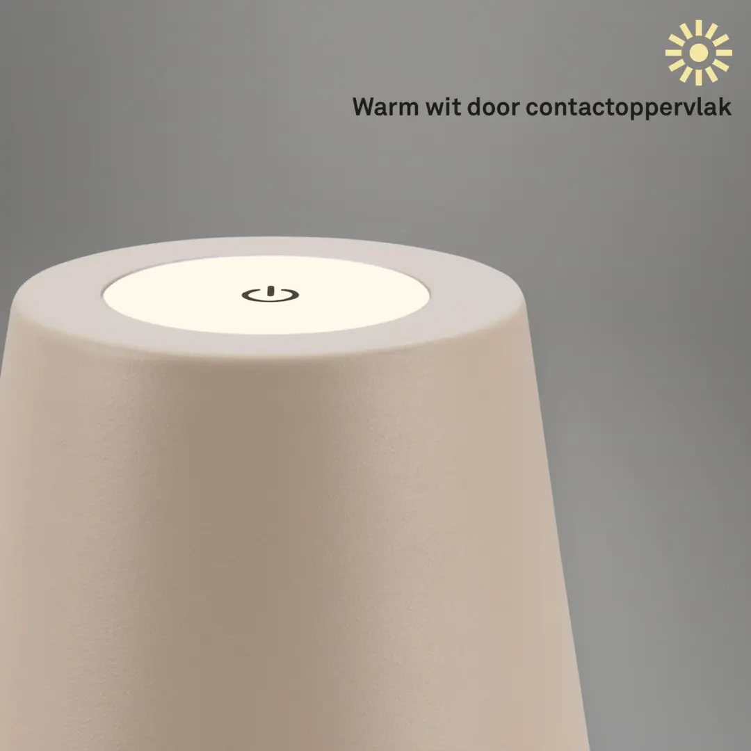 Briloner Kiki Oplaadbare Tafellampen Set - 2 Stuks - Beige