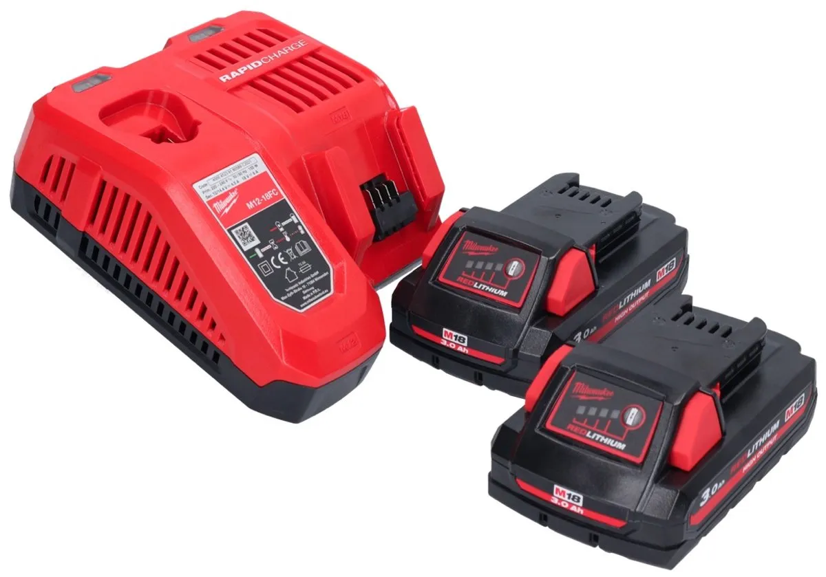 Milwaukee M18 FH-302 Accuklopboormachine - 2x 3.0Ah + Lader