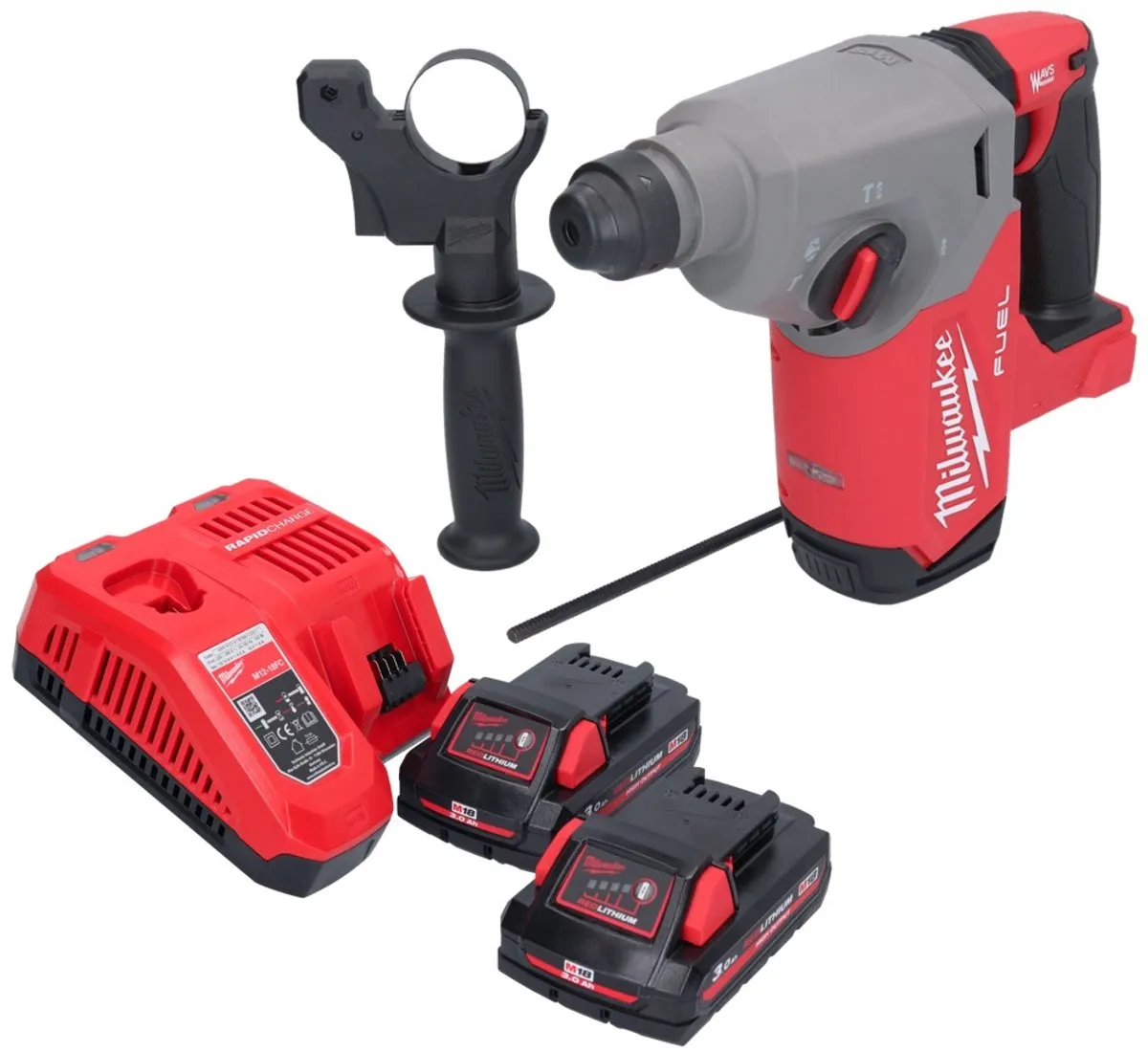 Milwaukee M18 FH-302 Accuklopboormachine - 2x 3.0Ah + Lader