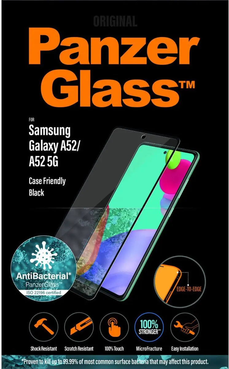 PanzerGlass PZ-7253 Screenprotector Samsung Galaxy A52s 5G - Zwart