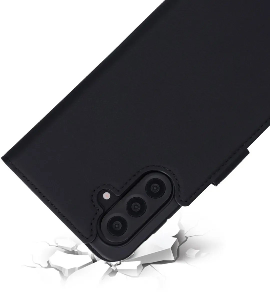Mobiparts MP-130767 Leather Wallet Case Samsung Galaxy A17 - Zwart
