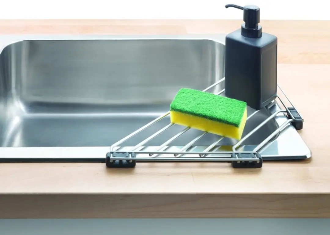 Metaltex Hoek Afdruiper Keuken Organizer - Zilver/Zwart - afbeelding 4 van 5