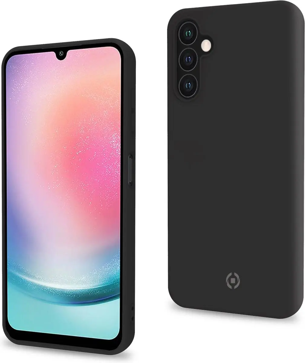 Celly Cromo Siliconen Hoesje Samsung Galaxy A24 - Zwart