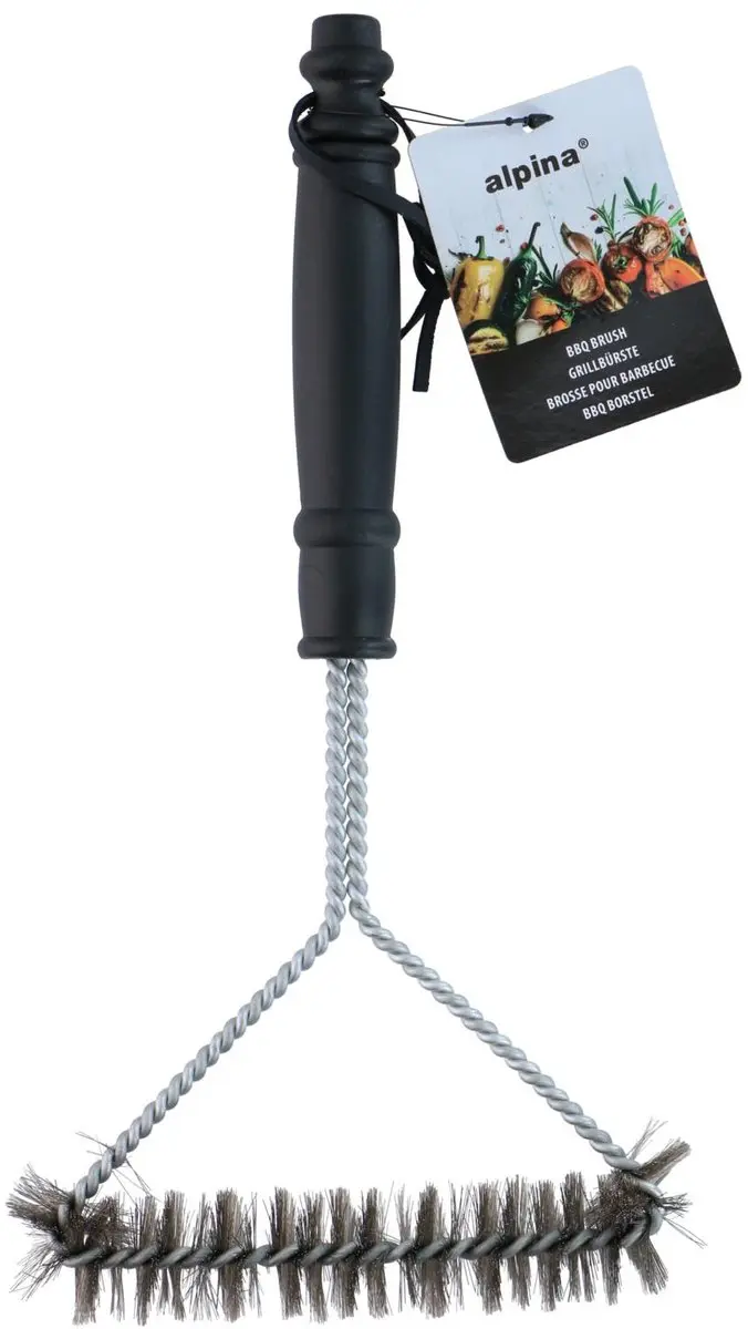 Alpina Grillreinigingsborstel 17x30cm - Zwart - afbeelding 4 van 5