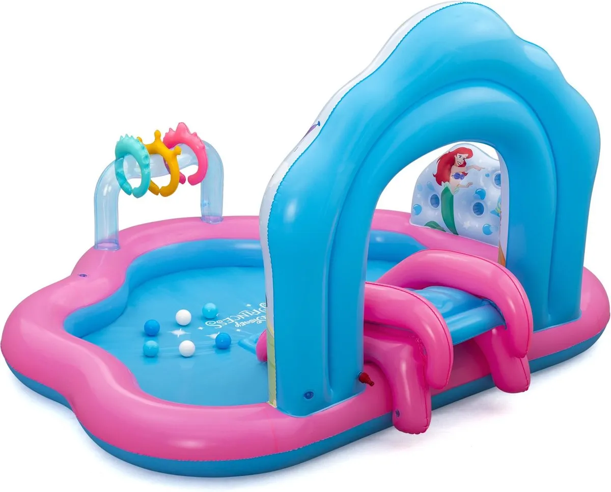 Bestway Disney Princess Enchanted Palace Opblaasbaar Waterspeelcentrum 221x193x140cm - Meerkleurig - afbeelding 2 van 6