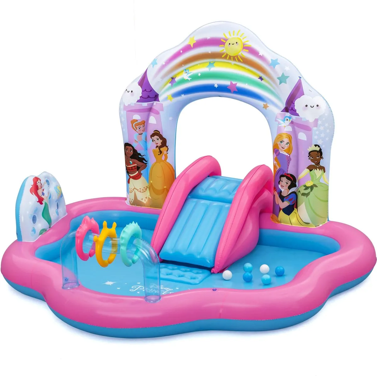 Bestway Disney Princess Enchanted Palace Opblaasbaar Waterspeelcentrum 221x193x1