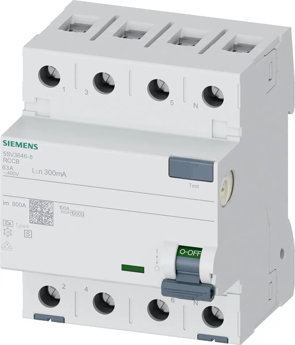 Siemens 5SV36468 RCCB 63A 0.3A 400V
