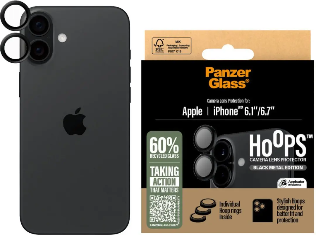 PanzerGlass Hoops iPhone 16 Plus Camera Lens Protector
