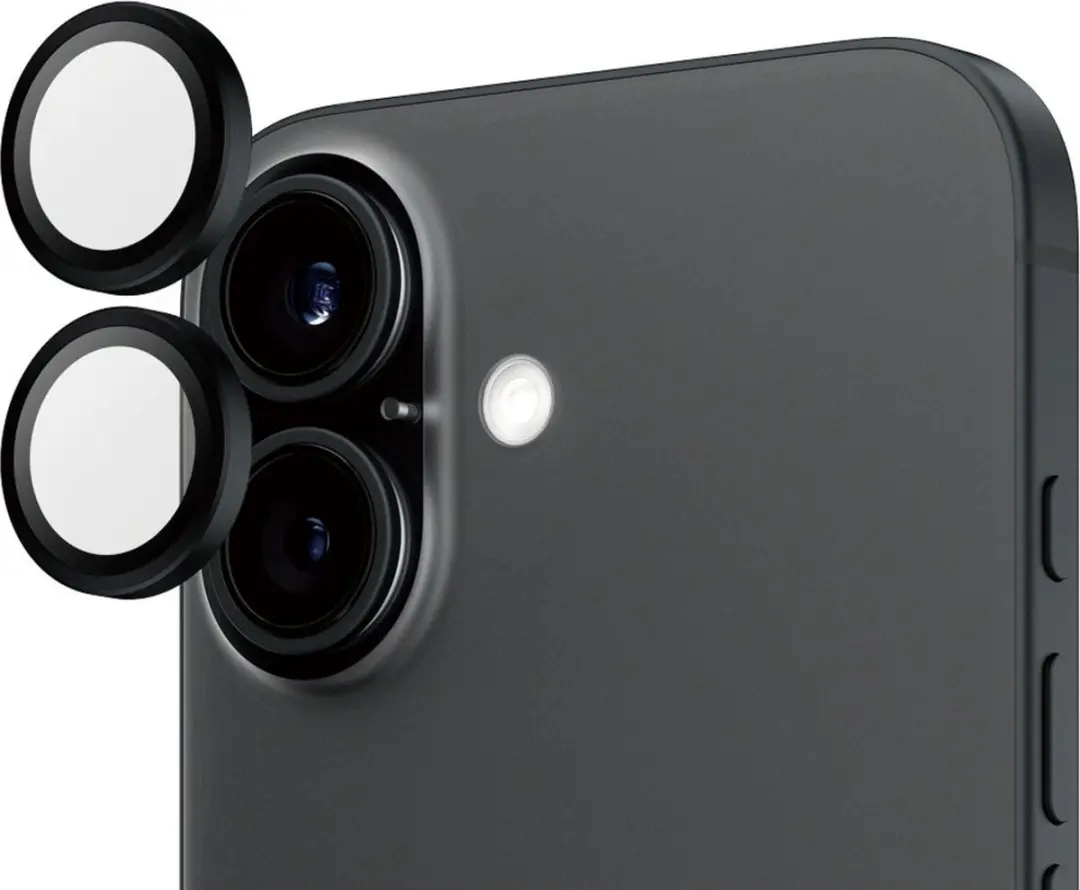 PanzerGlass Hoops iPhone 16 Plus Camera Lens Protector - Zwart