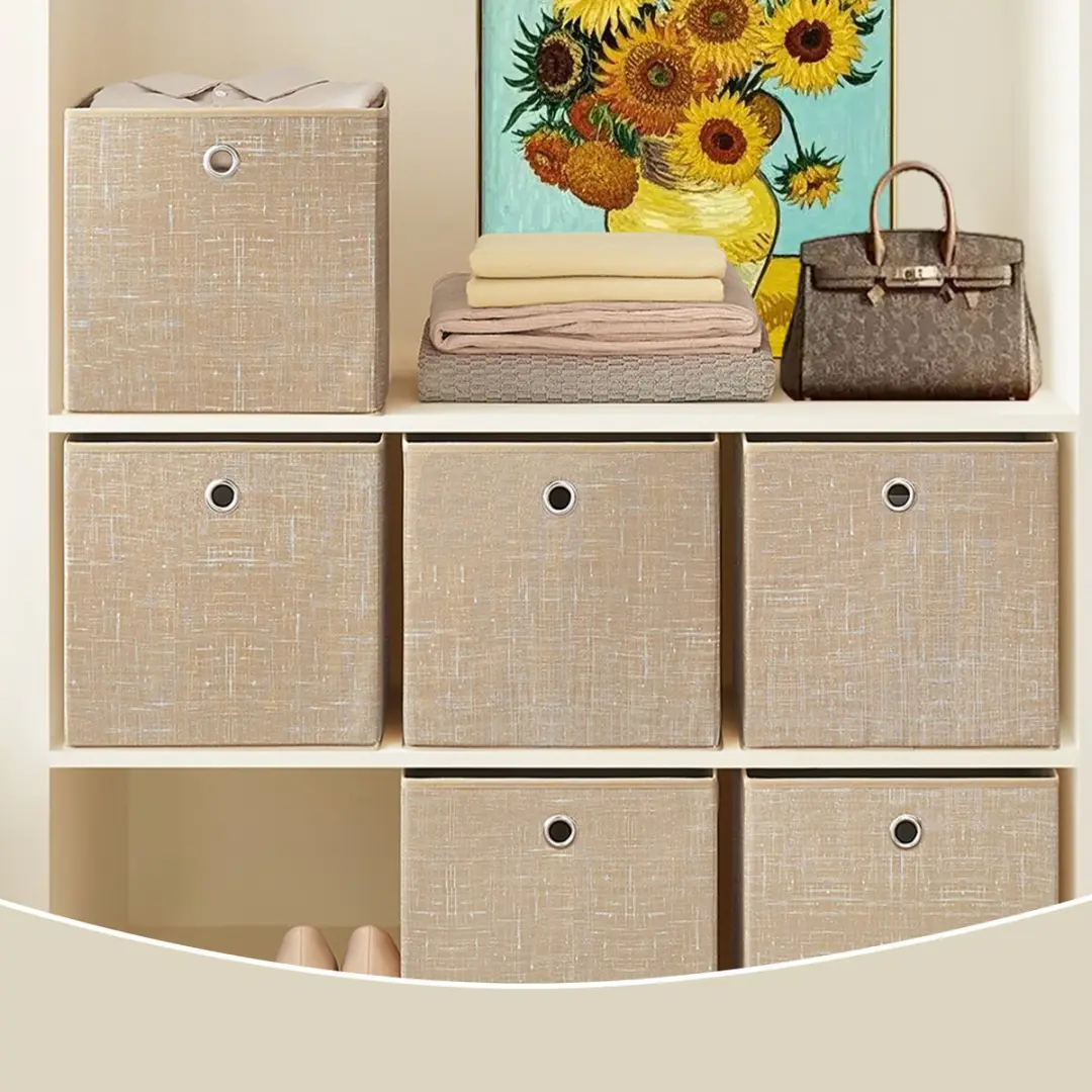 Songmics Opbergbox Set van 6 - Zandbeige