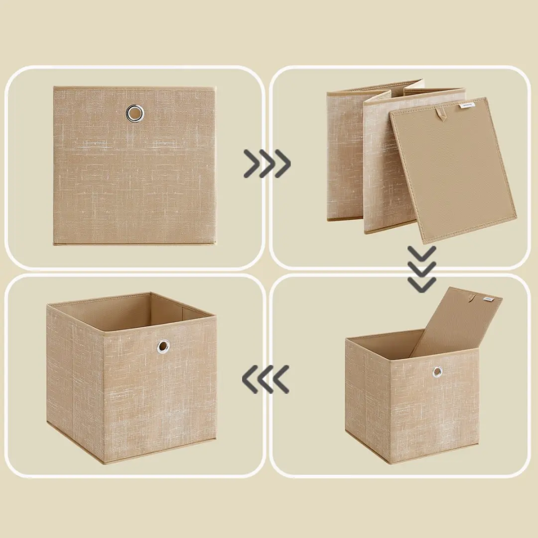 Songmics Opbergbox Set van 6 - Zandbeige