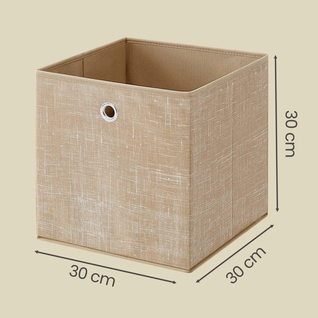 Songmics Opbergbox Set van 6 - Zandbeige - afbeelding 6 van 6