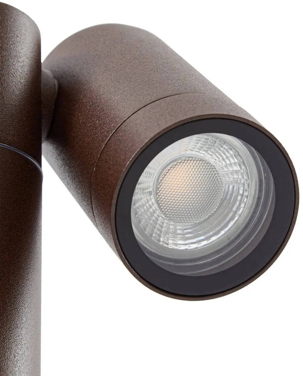 PRIOS Padverlichting Zuillamp Aluminium Glas 60cm GU10 Roest