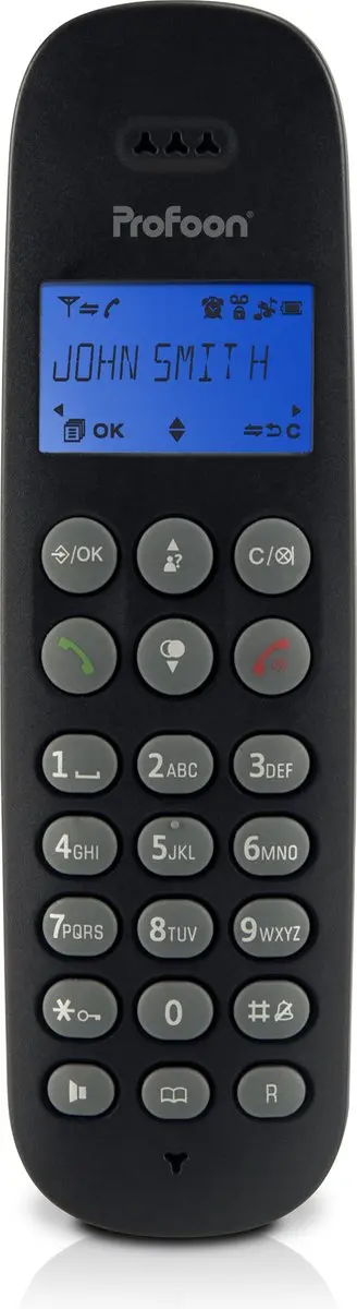 Alecto Profoon PDX-300 TRIPLE DECT Telefoon - 3 Handsets - Zwart - afbeelding 3 van 6