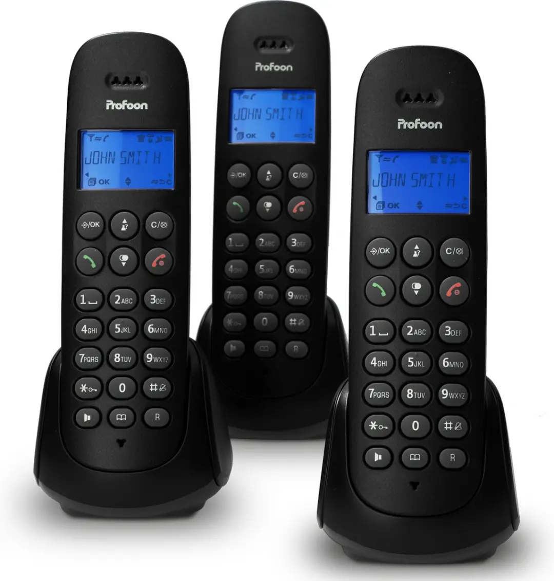 Alecto Profoon PDX-300 TRIPLE DECT Telefoon - 3 Handsets - Zwart