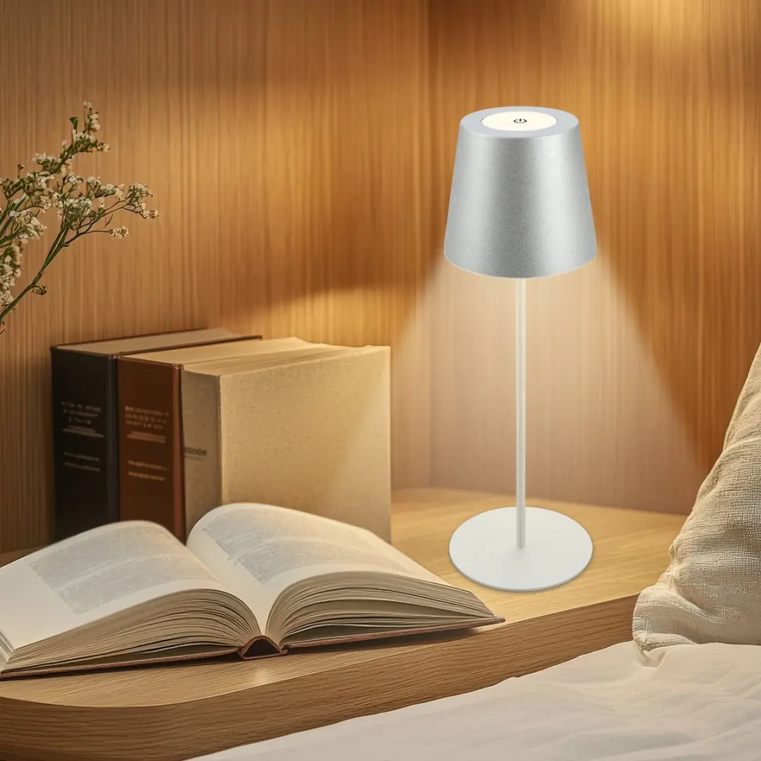 Briloner Kiki Oplaadbare Tafellampen Set - 2 Stuks - 3W - Zilver