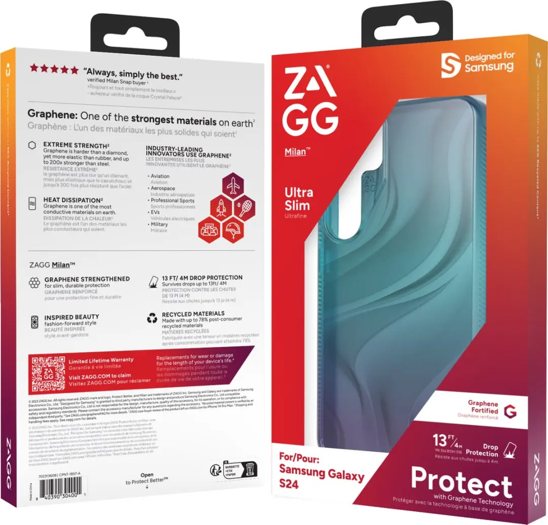 ZAGG Gear4 Milan Ultra Slim Backcover - Samsung Galaxy S24 - Deep Aurora