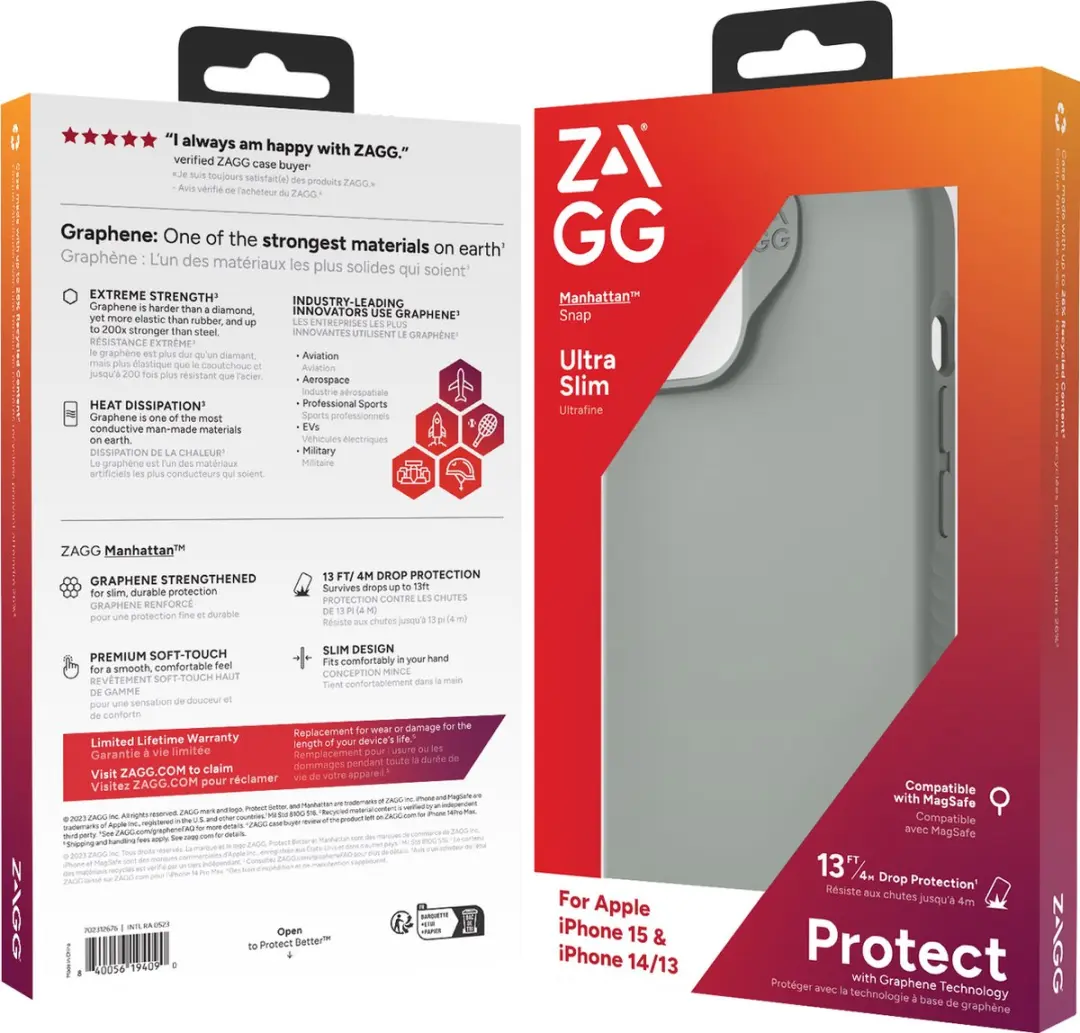 ZAGG Manhattan Hoesje iPhone 13/14/15 - MagSafe - Groen