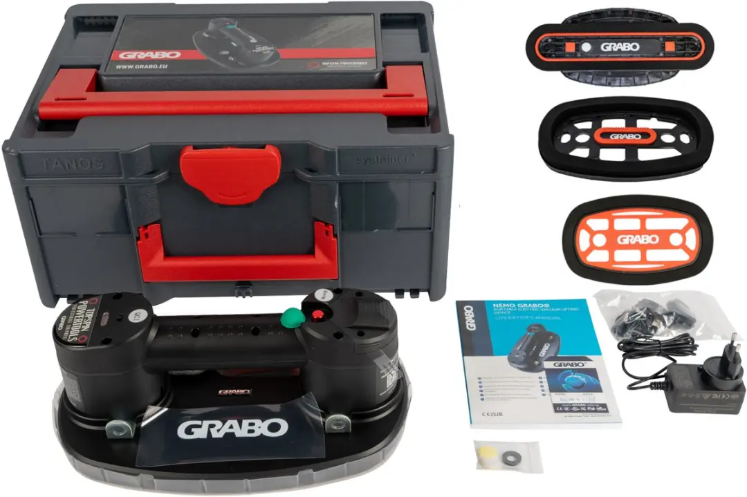 Grabo Plus in Koffer + 3x Seals - Elektrische Vacuümzuiger 120kg