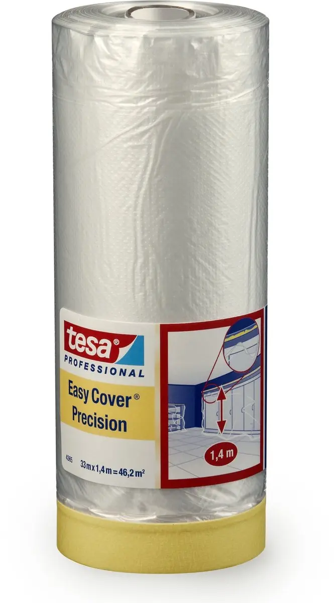 Tesa Maskeringstape Geel 210cm