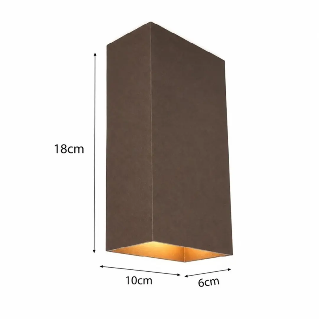 Highlight Eros Wandlamp 2x GU10 - 18cm - Bruin