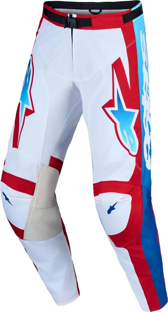 Alpinestars Racer Hunt Motocrossbroek 28 - Wit/rood/blauw