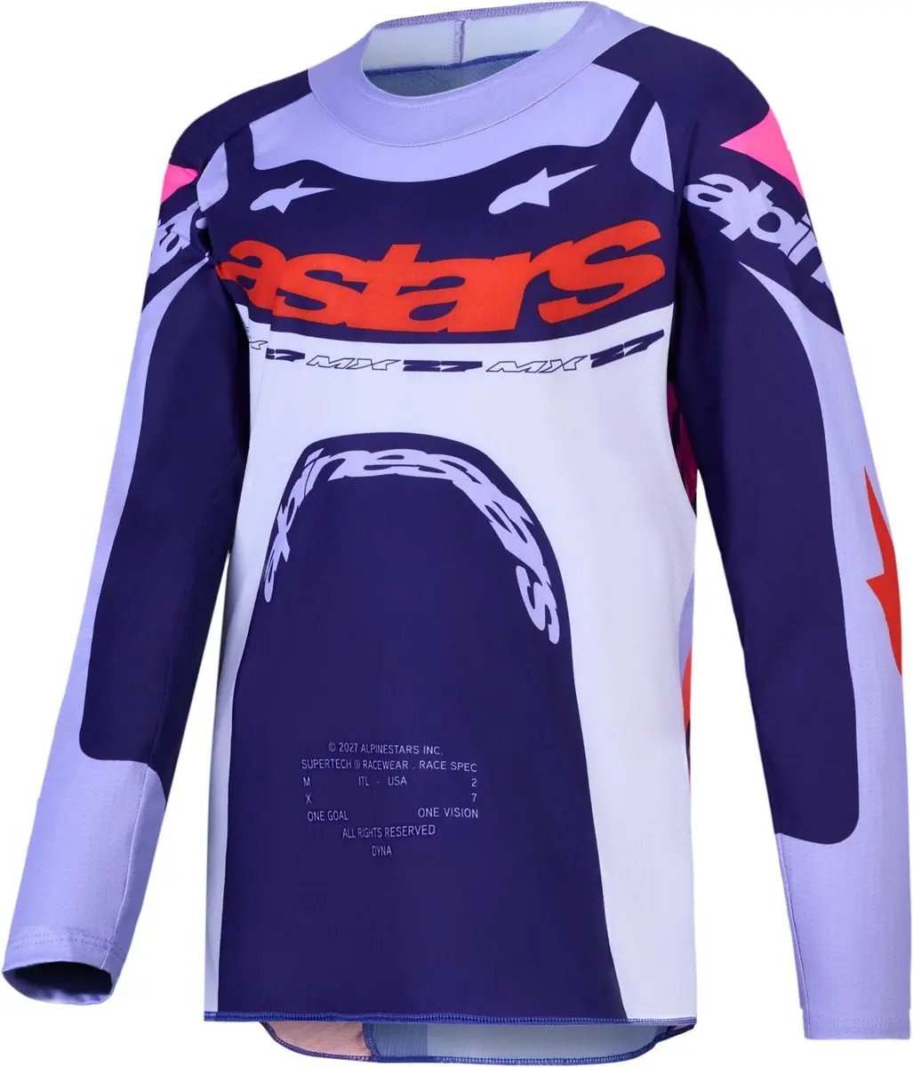 Alpinestars Supertech Dyna Jeugd Motocrosstrui L - Rood/Wit/Blauw
