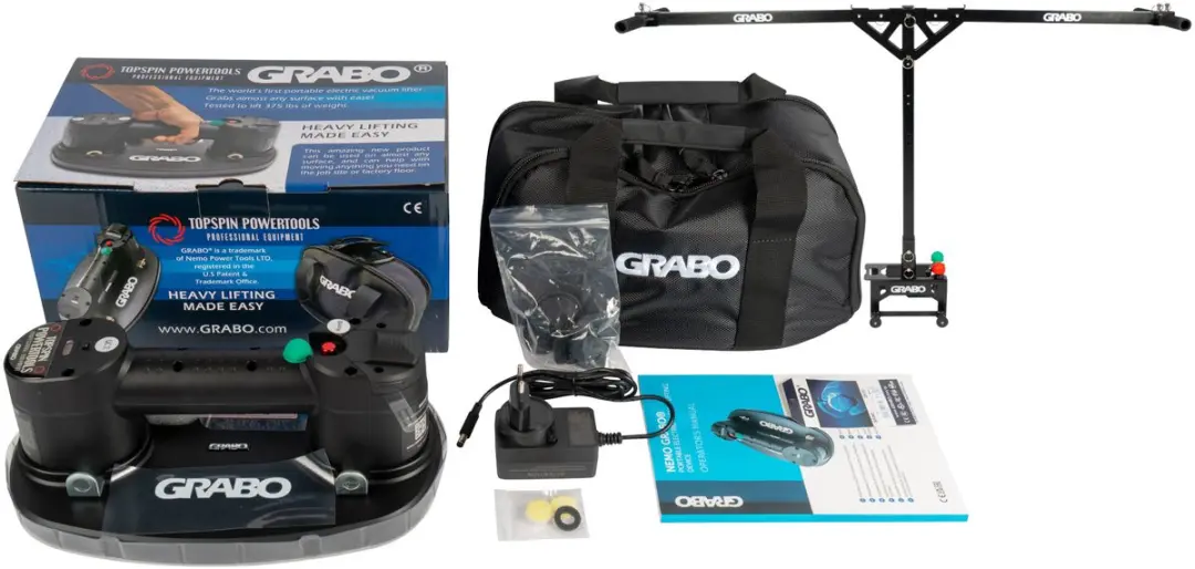 Grabo Plus in Tas + Erguo T-Lift Elektrische Vacuümzuiger 120kg - Zwart