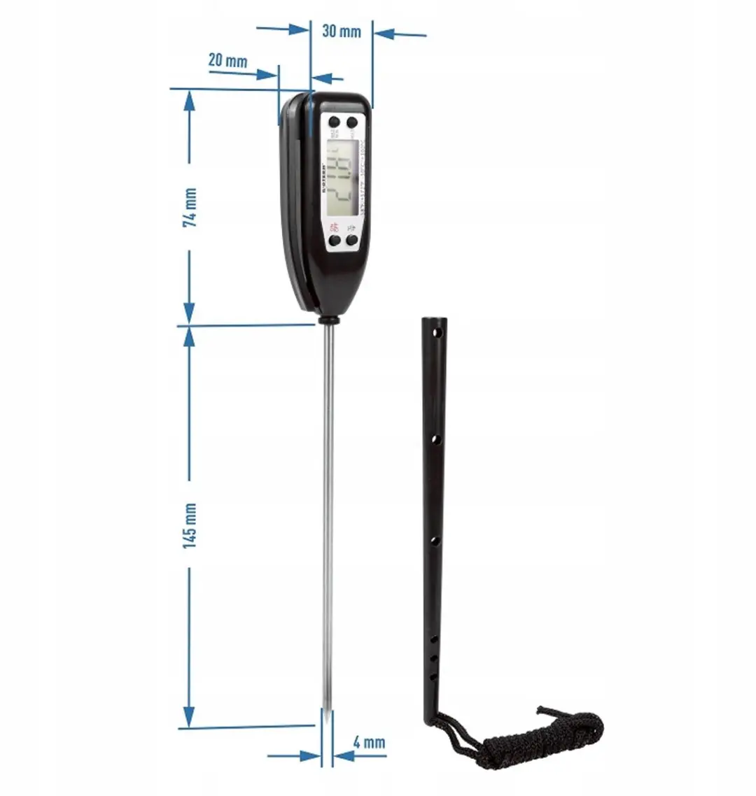 Browin Elektronische Keukenthermometer -50°C tot +300°C - Zilver/Zwart