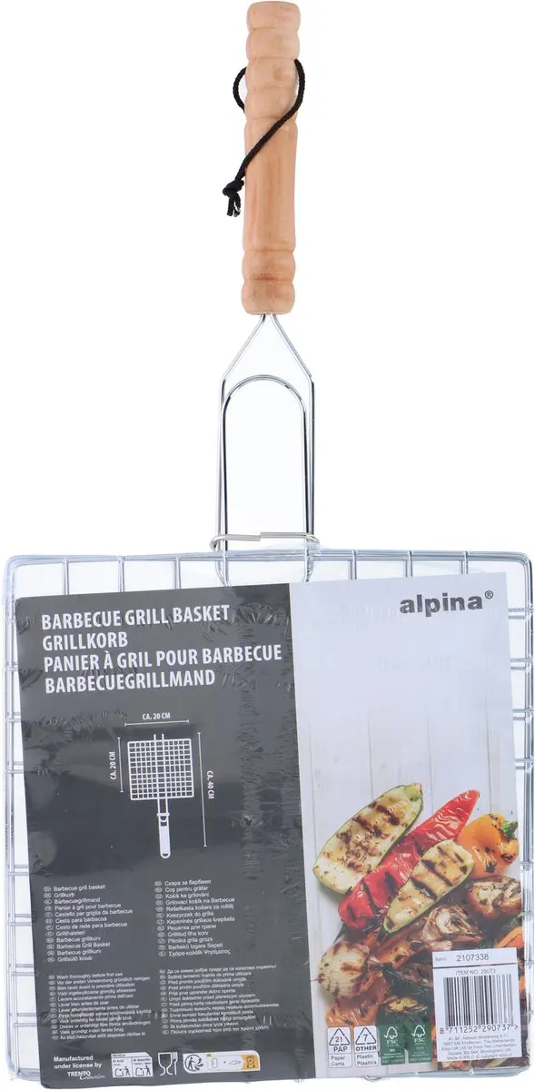 Alpina Grillrooster 20x20cm - Grijs - afbeelding 4 van 5