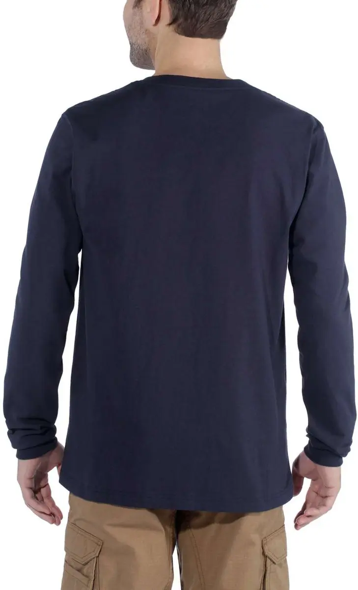 Carhartt Core Logo Longsleeve T-Shirt XS - Navy