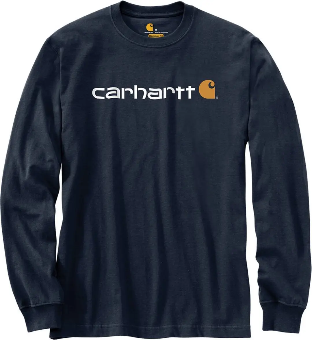 Carhartt Core Logo Longsleeve T-Shirt XS - Navy