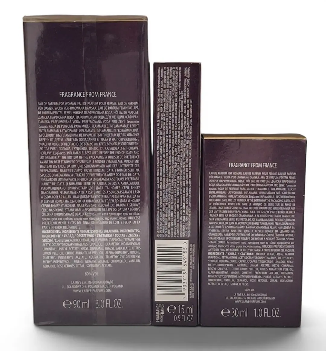 La Rive Saffira Dames Parfumset 135ml - 3 Stuks