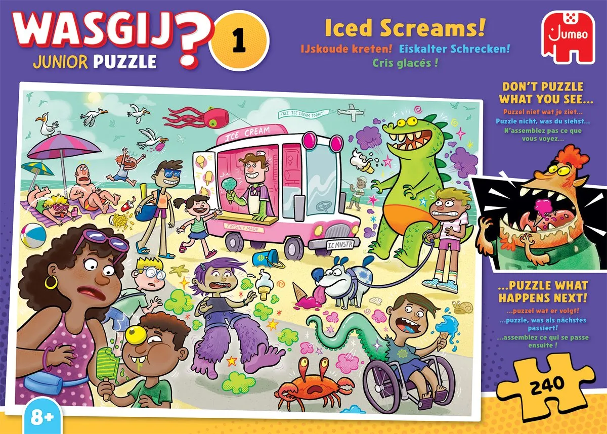 Wasgij Junior IJskoude kreten! Legpuzzel 240 Stuks - Meerkleurig