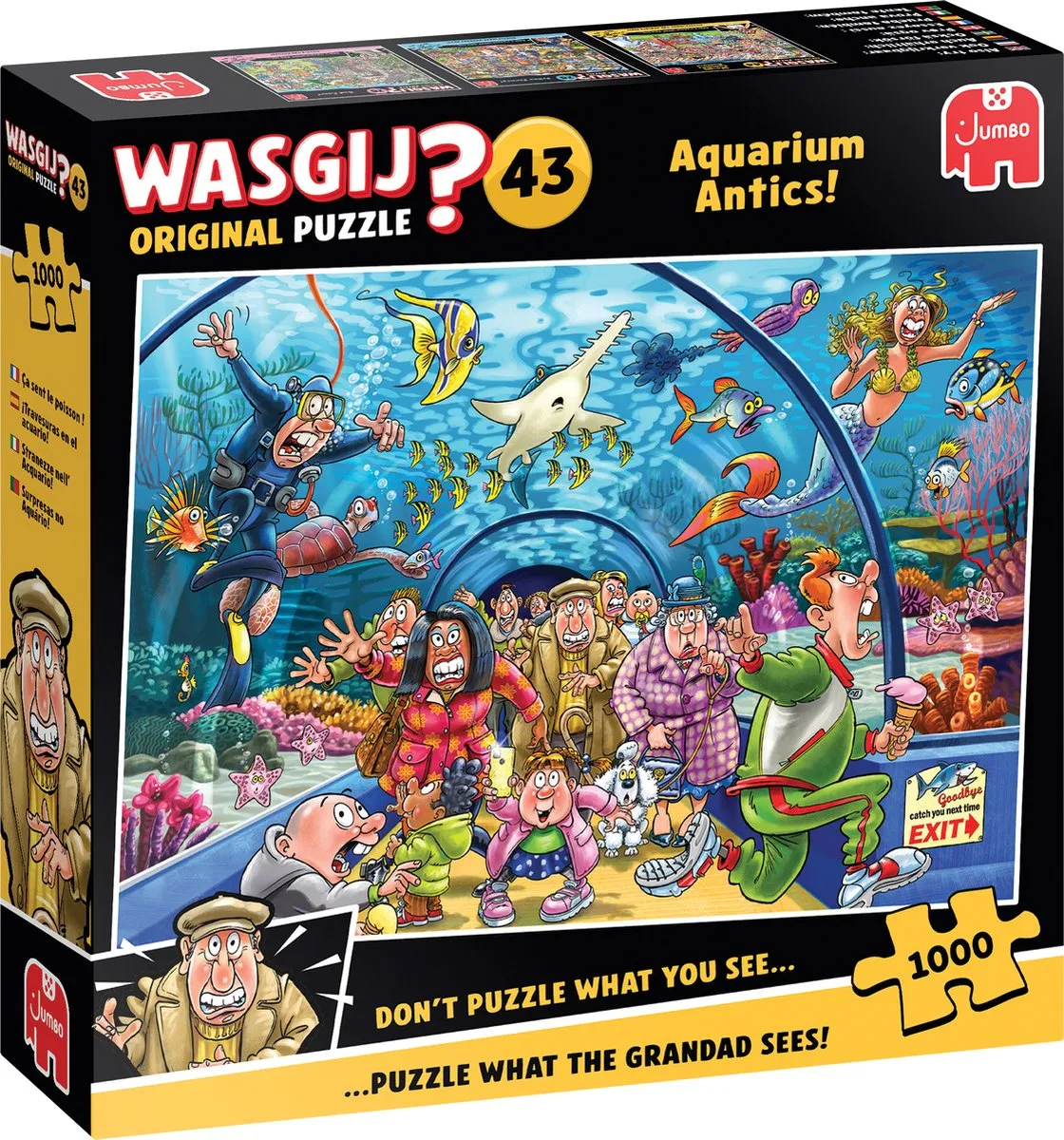 Wasgij Original 43 Aquarium Capriolen Legpuzzel 1000 Stuks - Meerkleurig - afbeelding 6 van 6