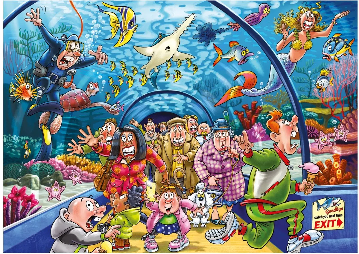 Wasgij Original 43 Aquarium Capriolen Legpuzzel 1000 Stuks - Meerkleurig