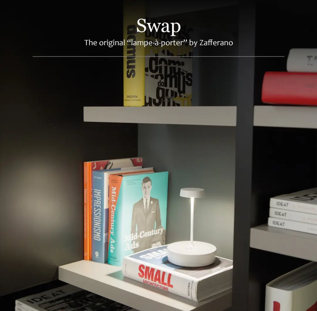 Zafferano Swap Mini Oplaadbare LED Tafellamp Goud - IP65