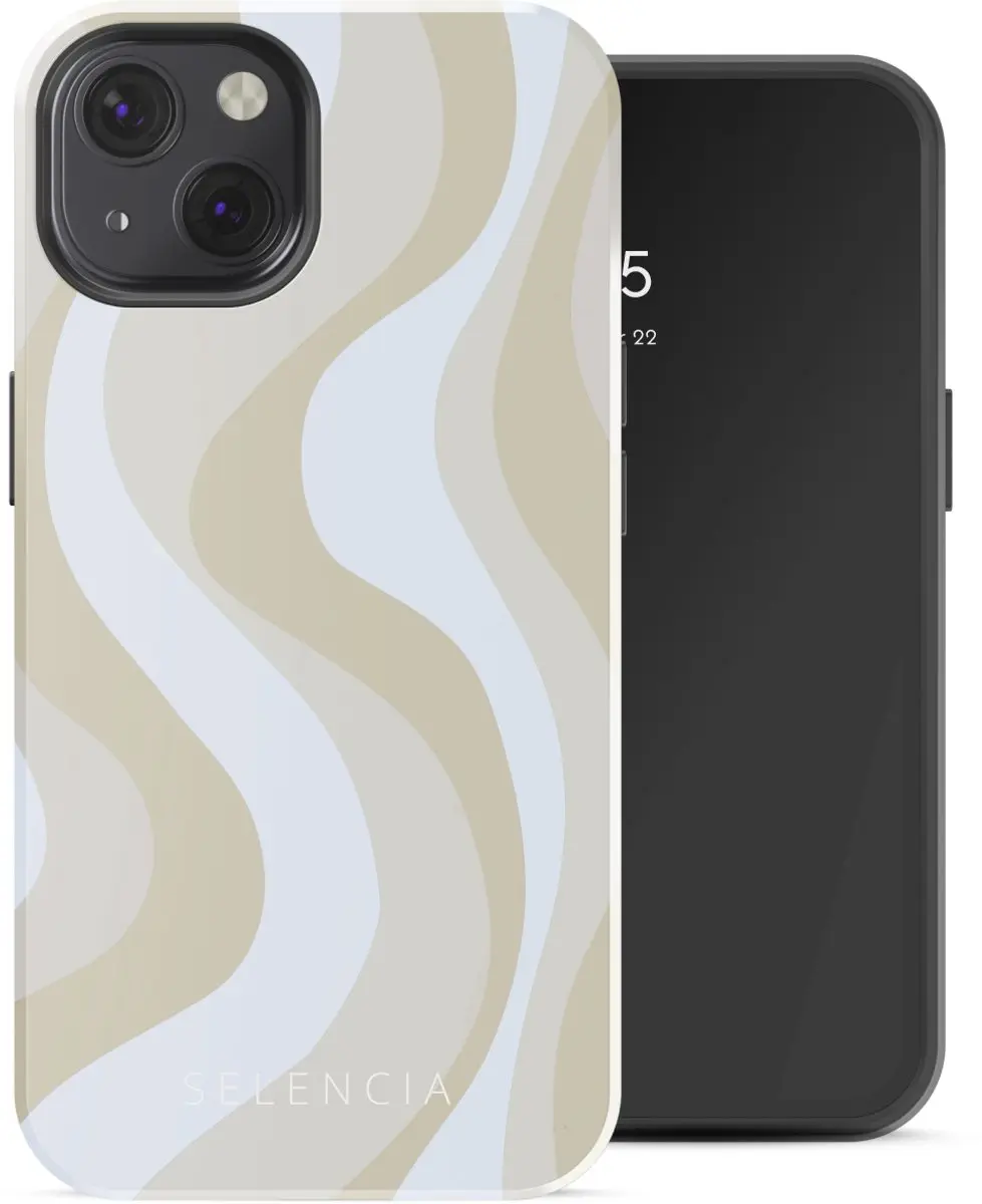 Selencia Hoesje iPhone 13 Desert Waves Beige