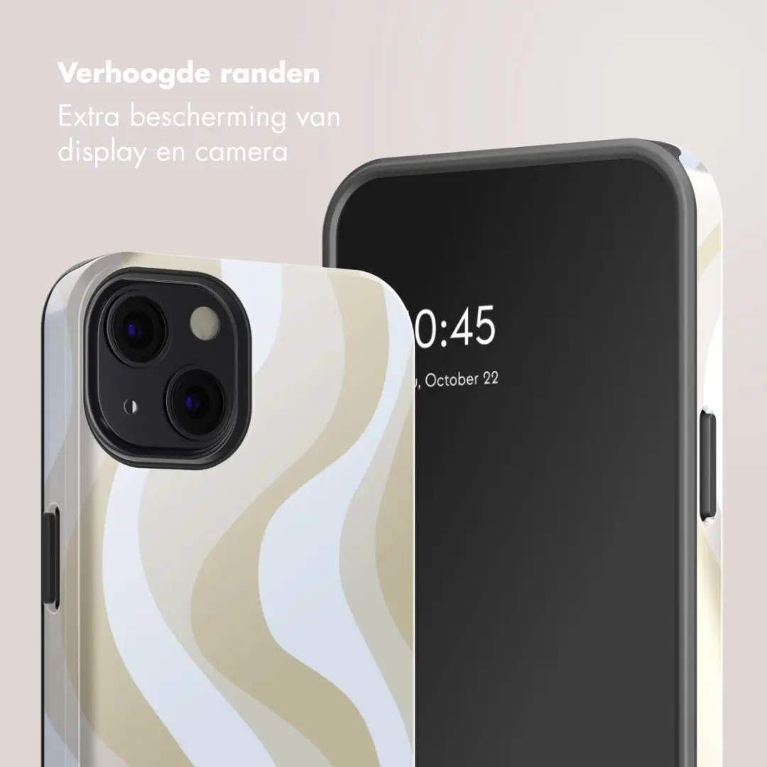 Selencia Hoesje iPhone 13 Desert Waves Beige - MagSafe
