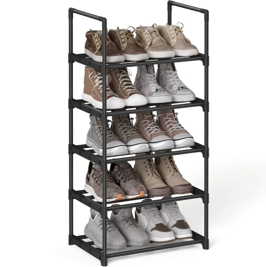 Songmics Schoenenrek 5 Lagen Zwart