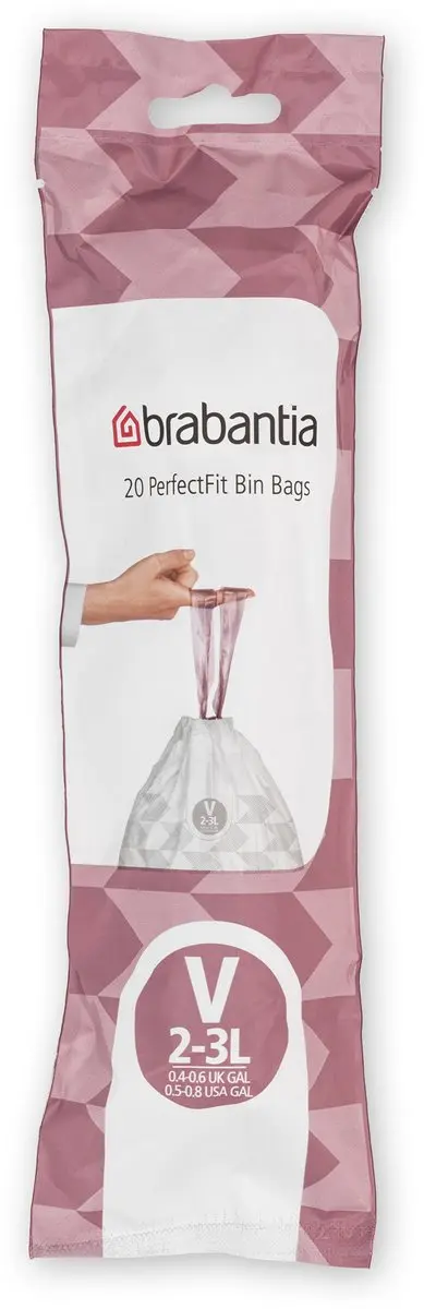Brabantia PerfectFit Afvalzakken 3L - Code V - 20 Stuks - afbeelding 4 van 4